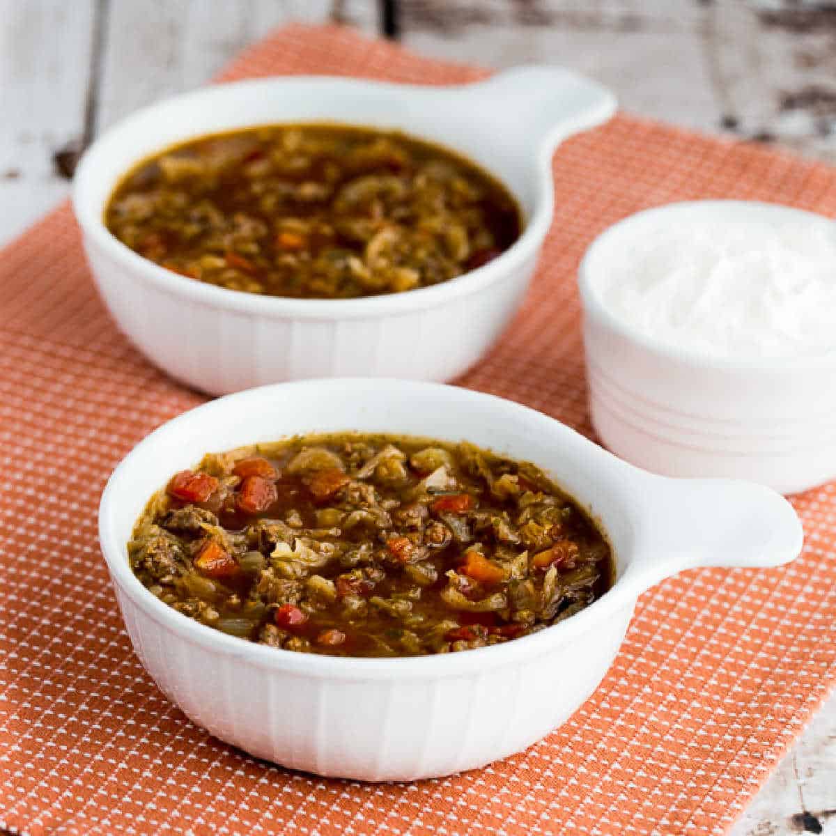 Sopa de Carne Molida y Chucrut
